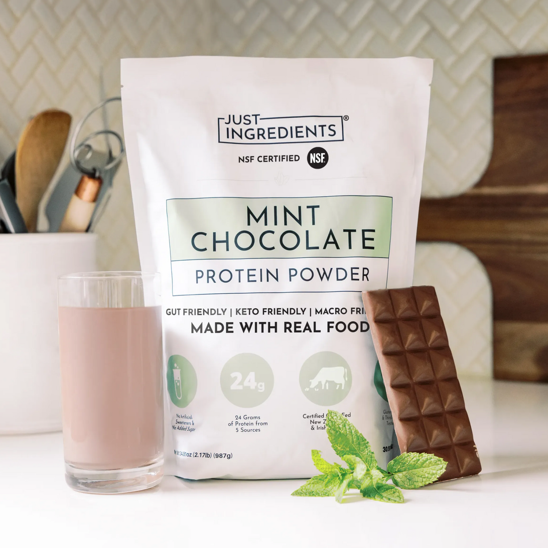 Mint Chocolate Protein Powder - Lifestyle