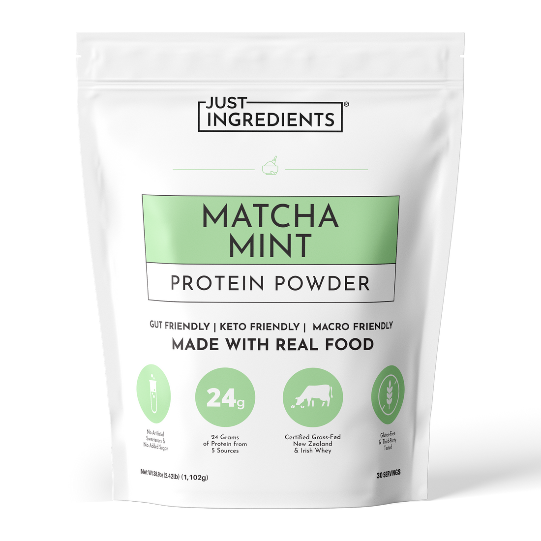 Matcha Mint Protein Powder - Product Mockup