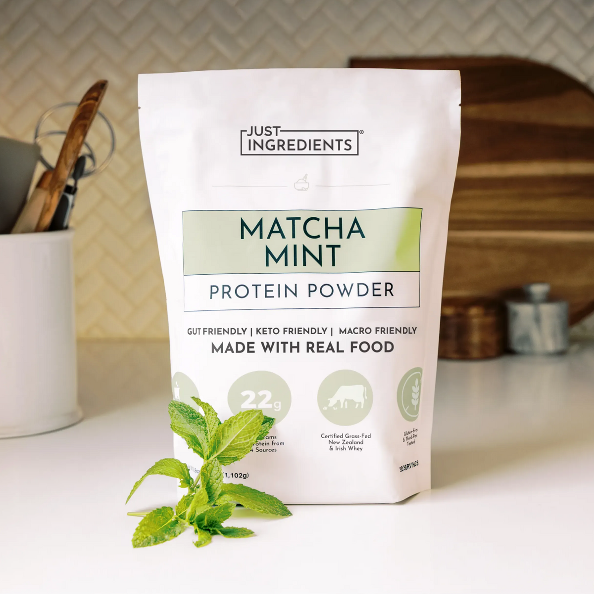 Matcha Mint Protein Powder - Lifestyle