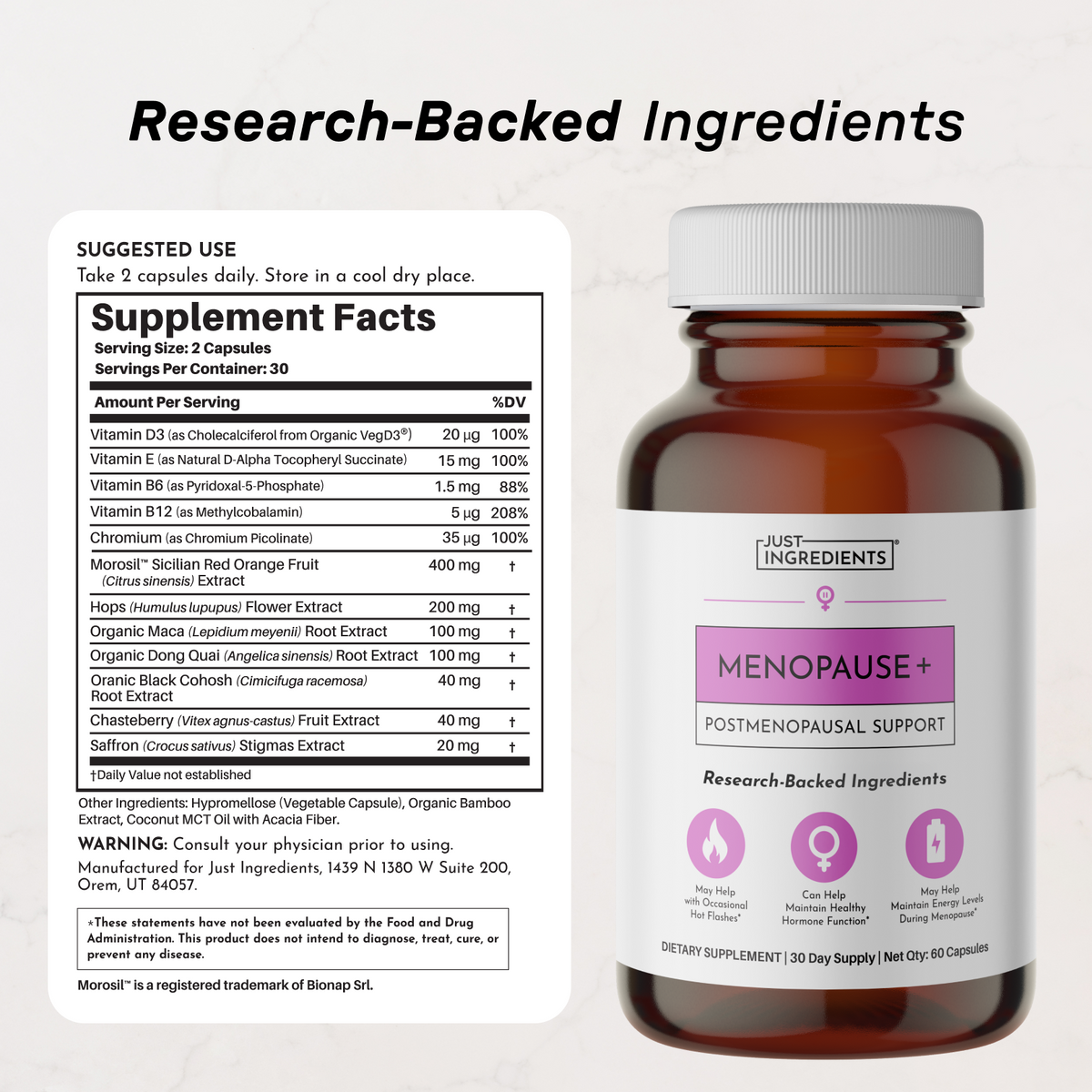 Menopause+ - Nutrition Panel