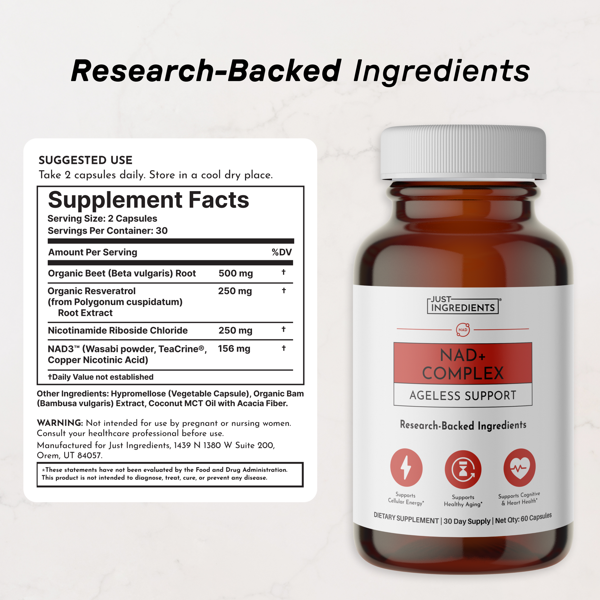 NAD+ Complex - Nutrition Panel