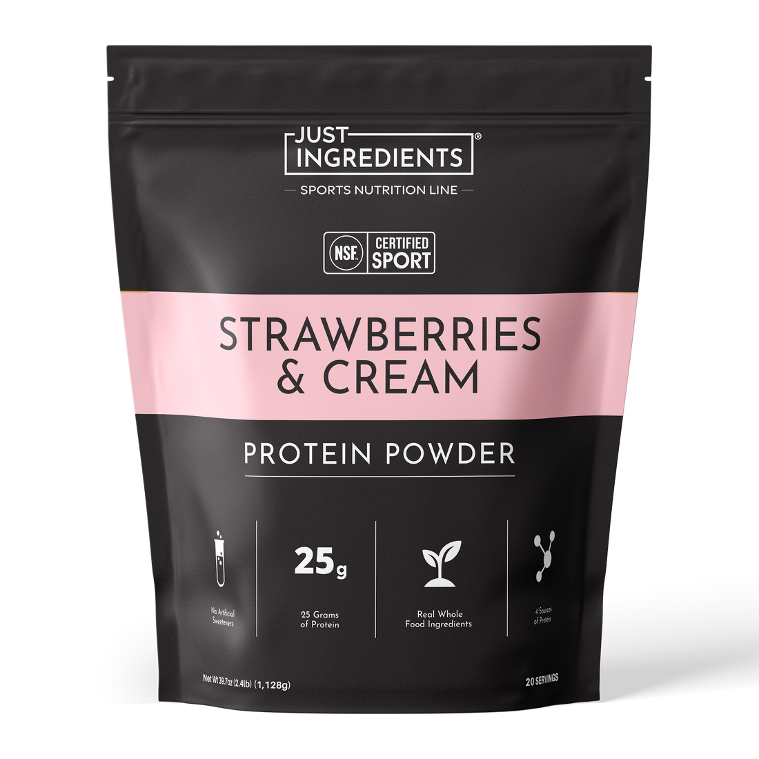 Strawberries and Cream Protein Powder NSF - Product Mockup