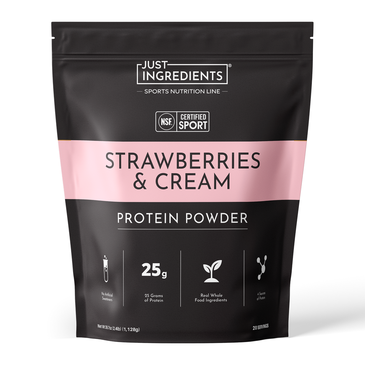 Strawberries and Cream Protein Powder NSF - Product Mockup