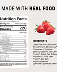 Strawberries and Cream Protein Powder NSF - Nutrition Panel
