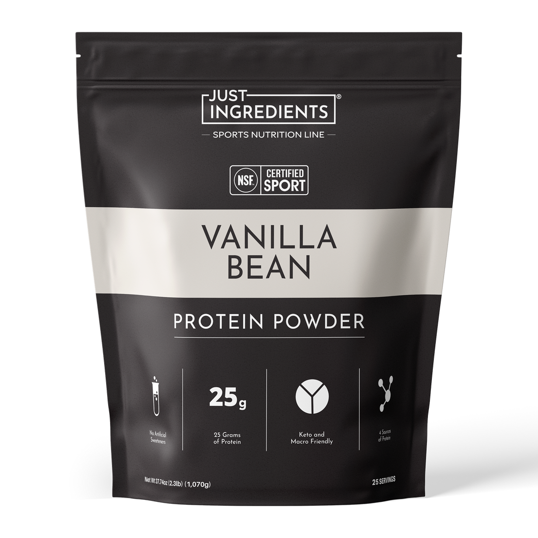 Vanilla Bean Protein Powder NSF - Product Mockup