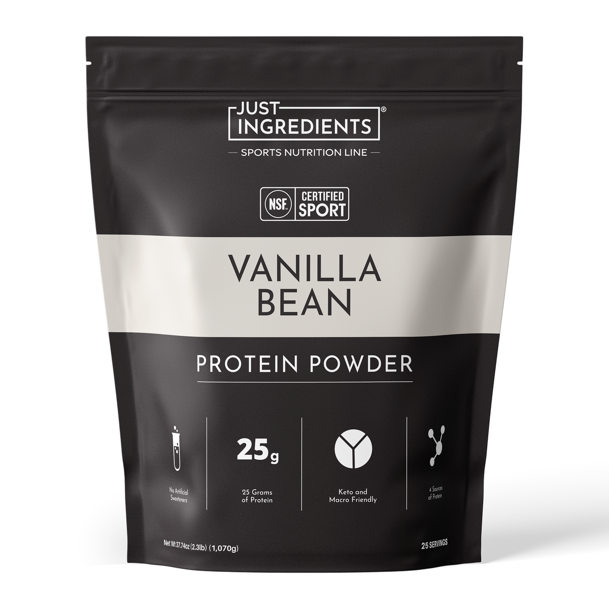 Vanilla Bean Protein Powder NSF - Product Mockup