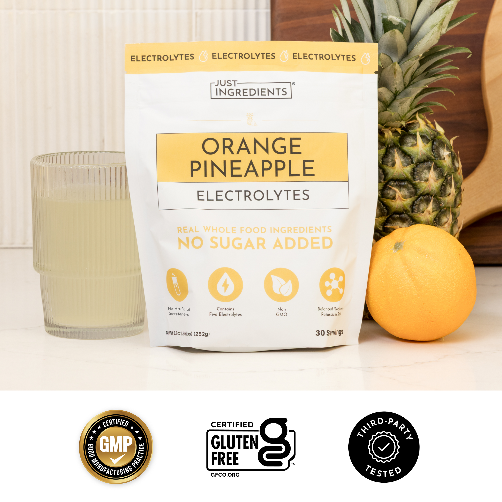 Orange Pineapple Electrolytes certifications