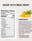 Orange Pineapple Electrolytes nutrition panel