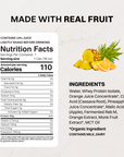 Orange Pineapple Clear Protein (8 pack) - Nutrition Panel