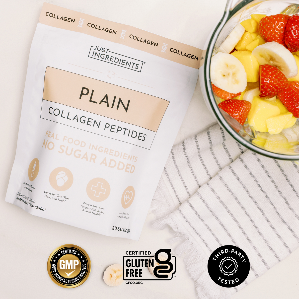 Plain Collagen Peptides - Cert