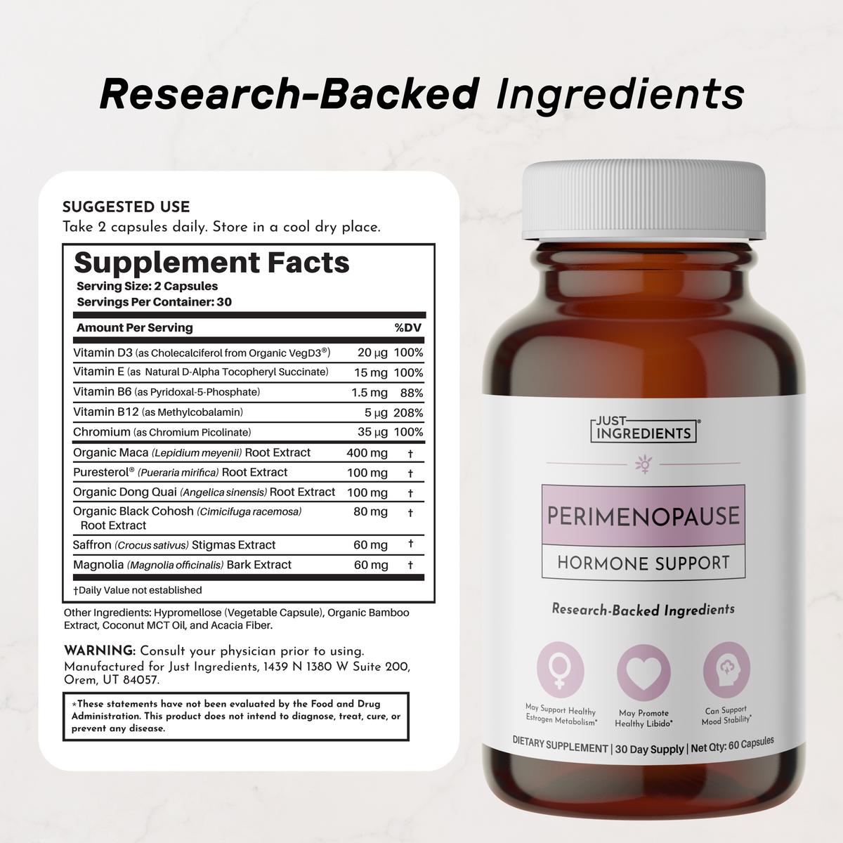 Perimenopause Support - Nutrition Panel