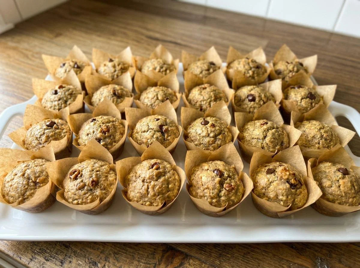 Protein Banana Muffins made with Bryce's Banana Bread Protein Powder