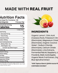 Rocket Berry Electrolytes nutrition panel