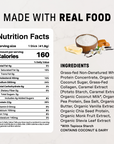 Salted Caramel Protein Powder - Individual Stick - Nutrition Panel