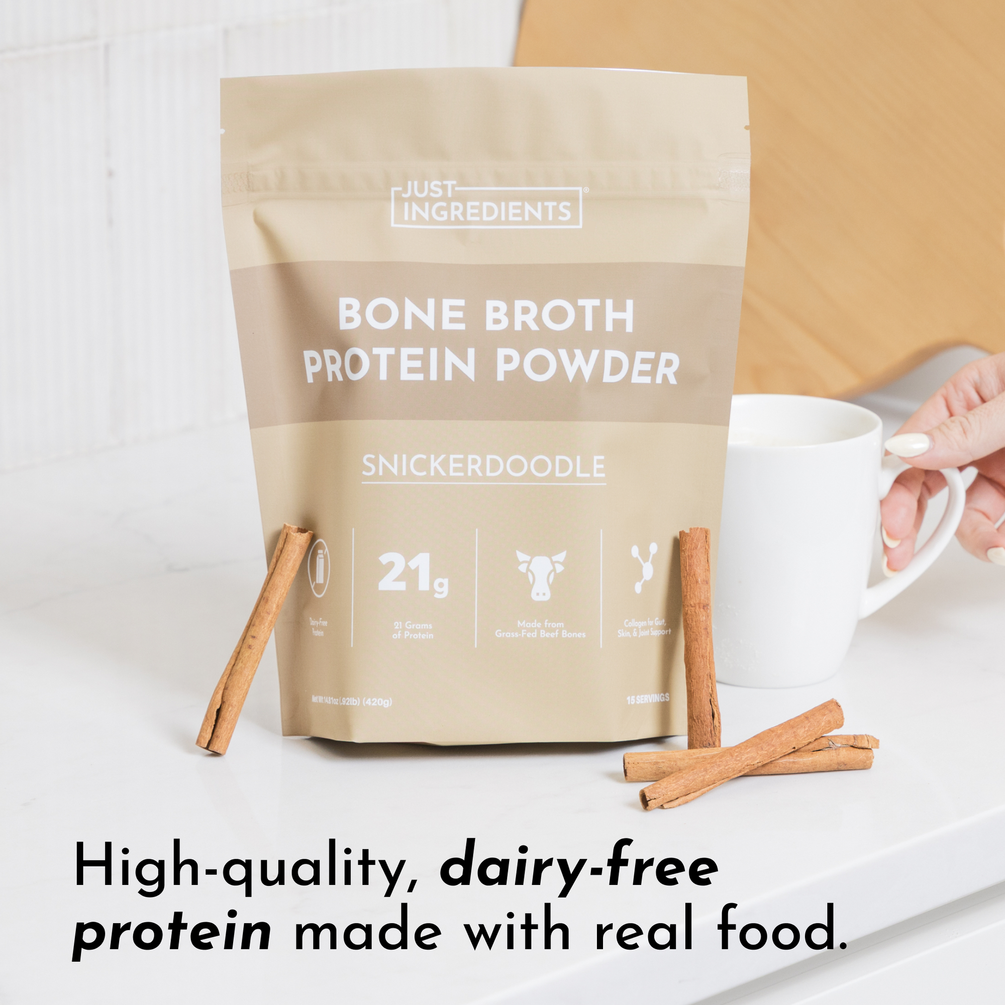 Snickerdoodle Bone Broth Protein Powder - JI Difference