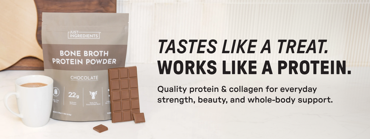 Bone Broth Protein Powder - Tastes Like a Treat. Works Like a Protein. (desktop)