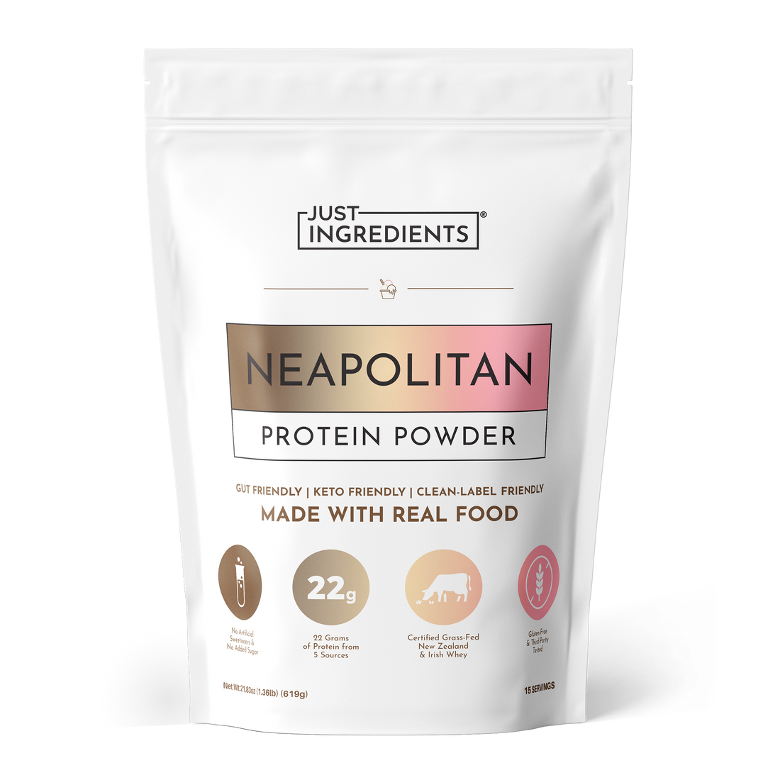 Neapolitan Protein Powder - Product Mockup