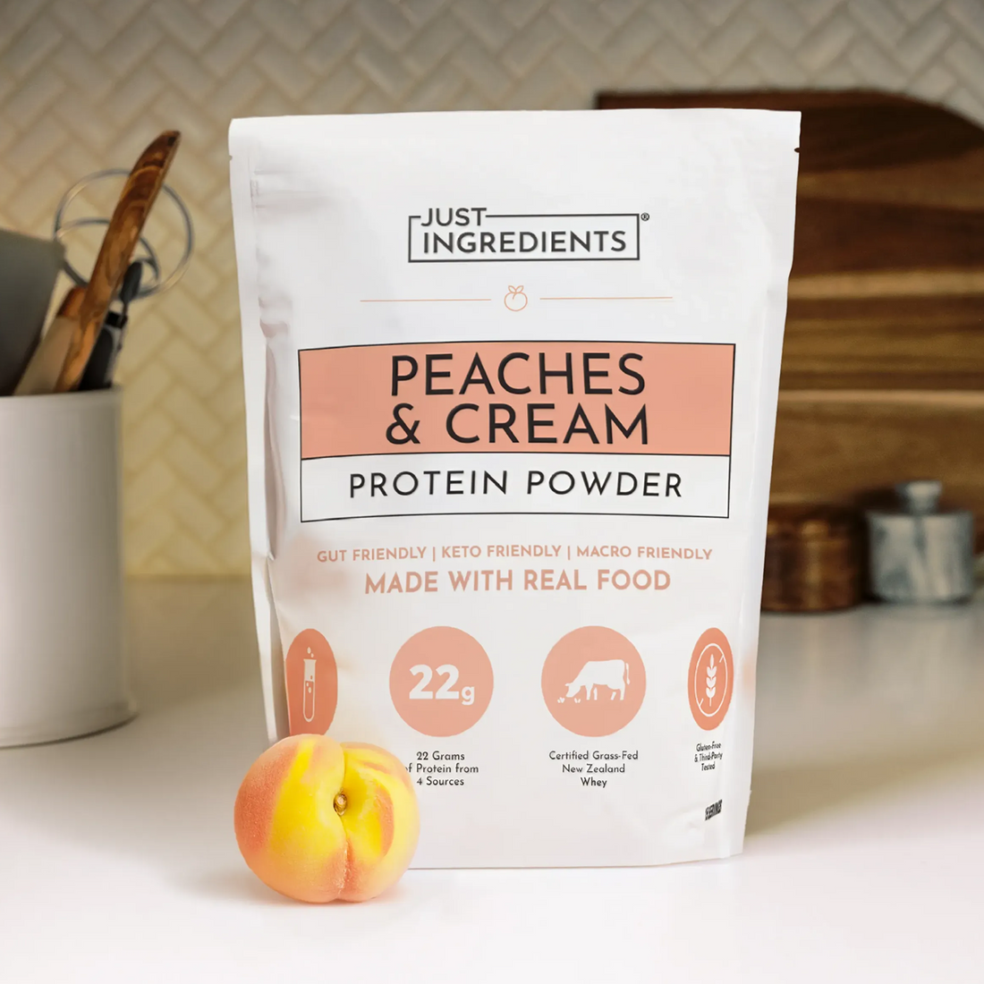 Peaches & Cream Protein Powder - Lifestyle