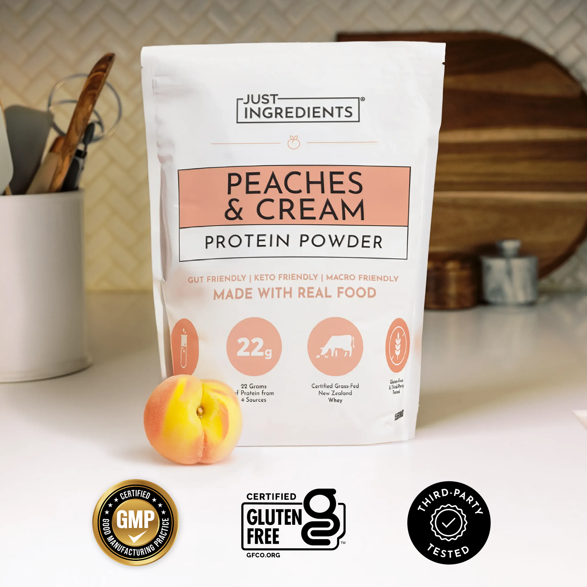 Peaches &amp; Cream Protein Powder - Certifications