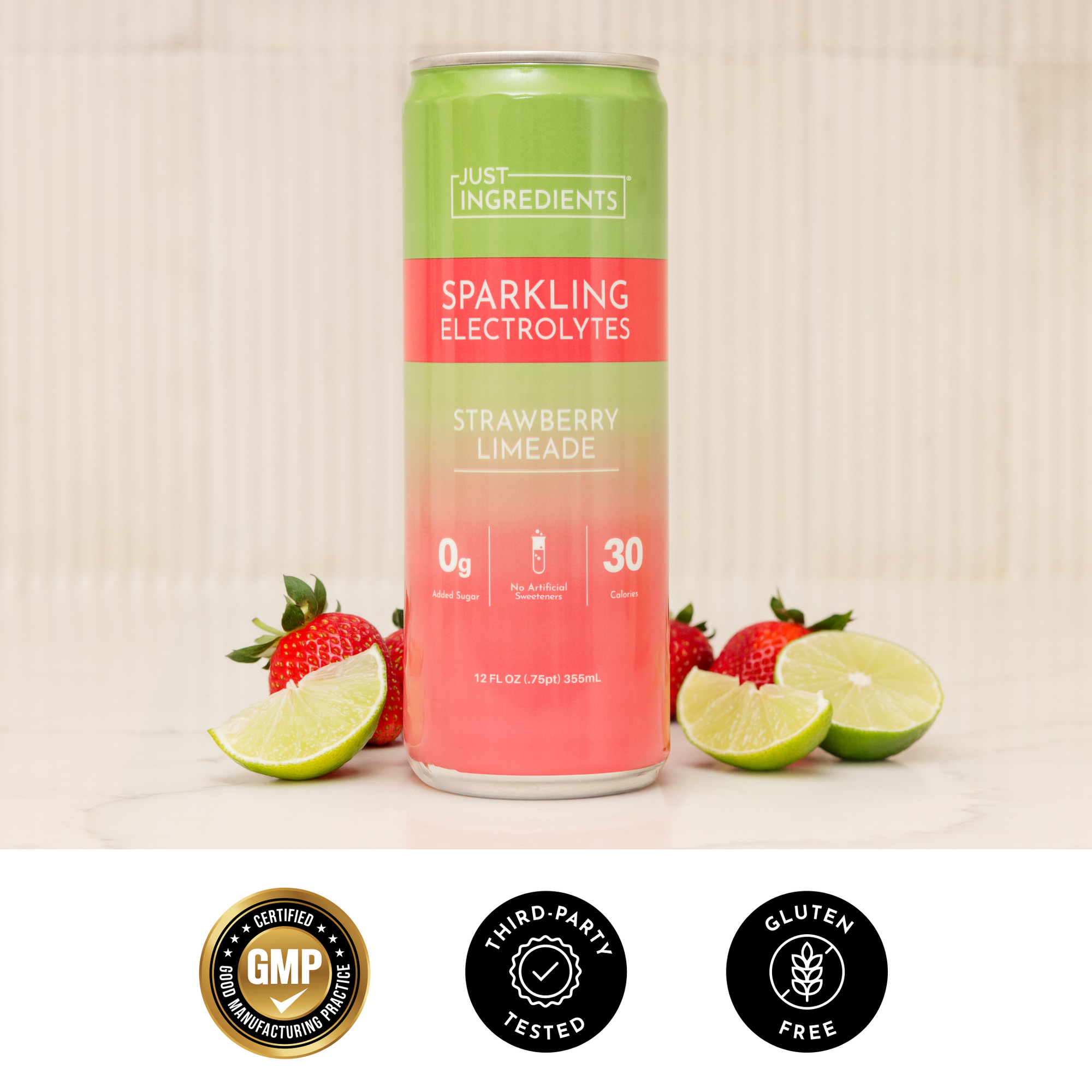 Strawberry Limeade Sparkling Electrolytes (12 Pack) - JI Difference