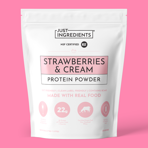 Strawberries & Cream Protein Powder - Product Mockup