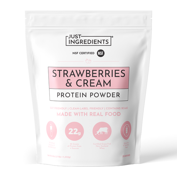 Strawberries & Cream Protein Powder - Product Mockup