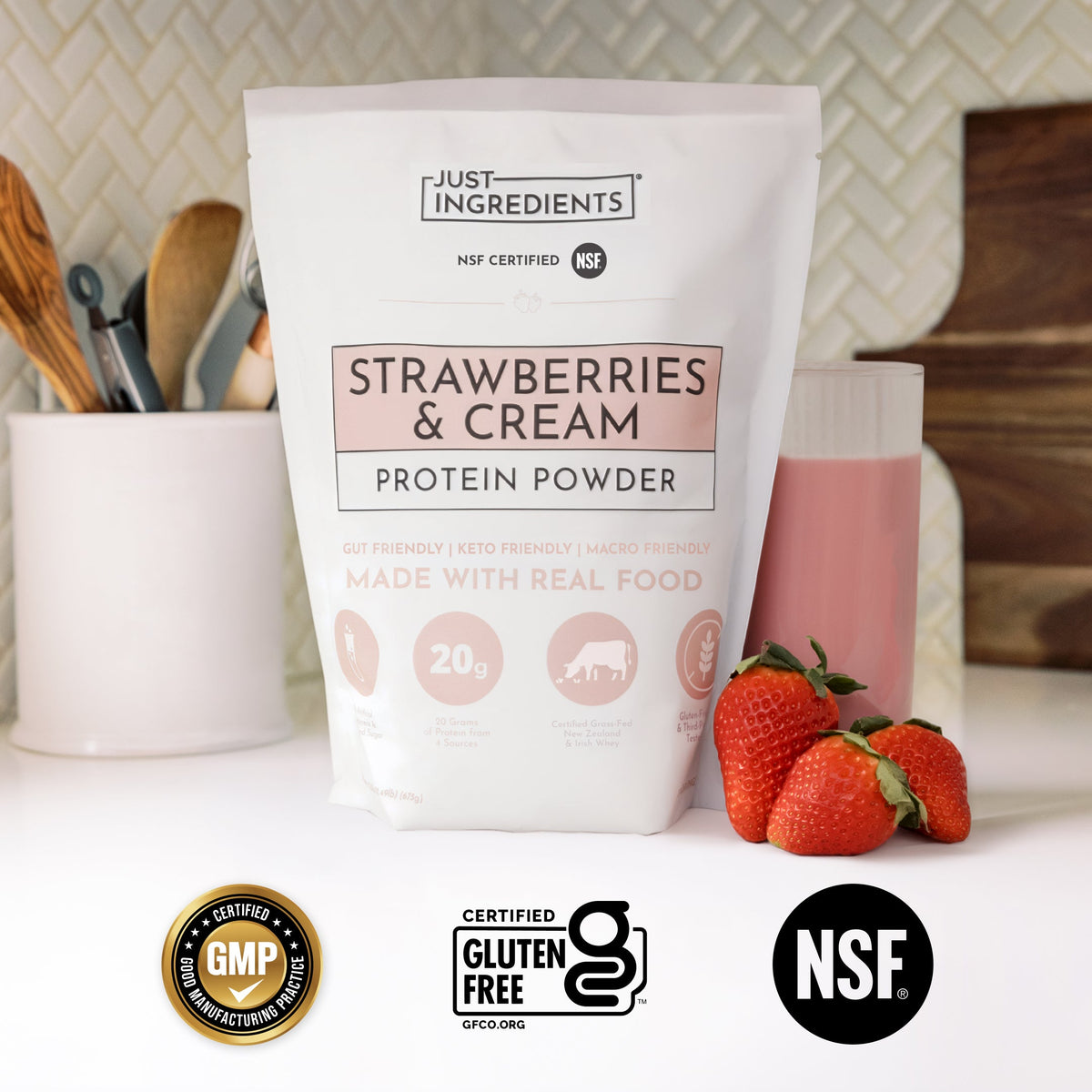 Strawberries & Cream Protein Powder - Certifications