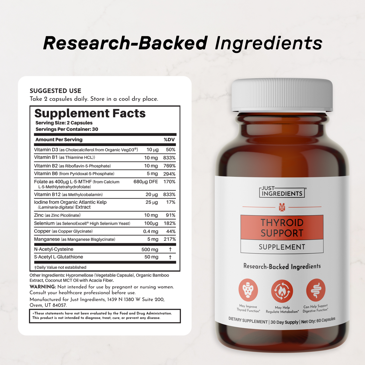 Thyroid Support - Nutrition Panel
