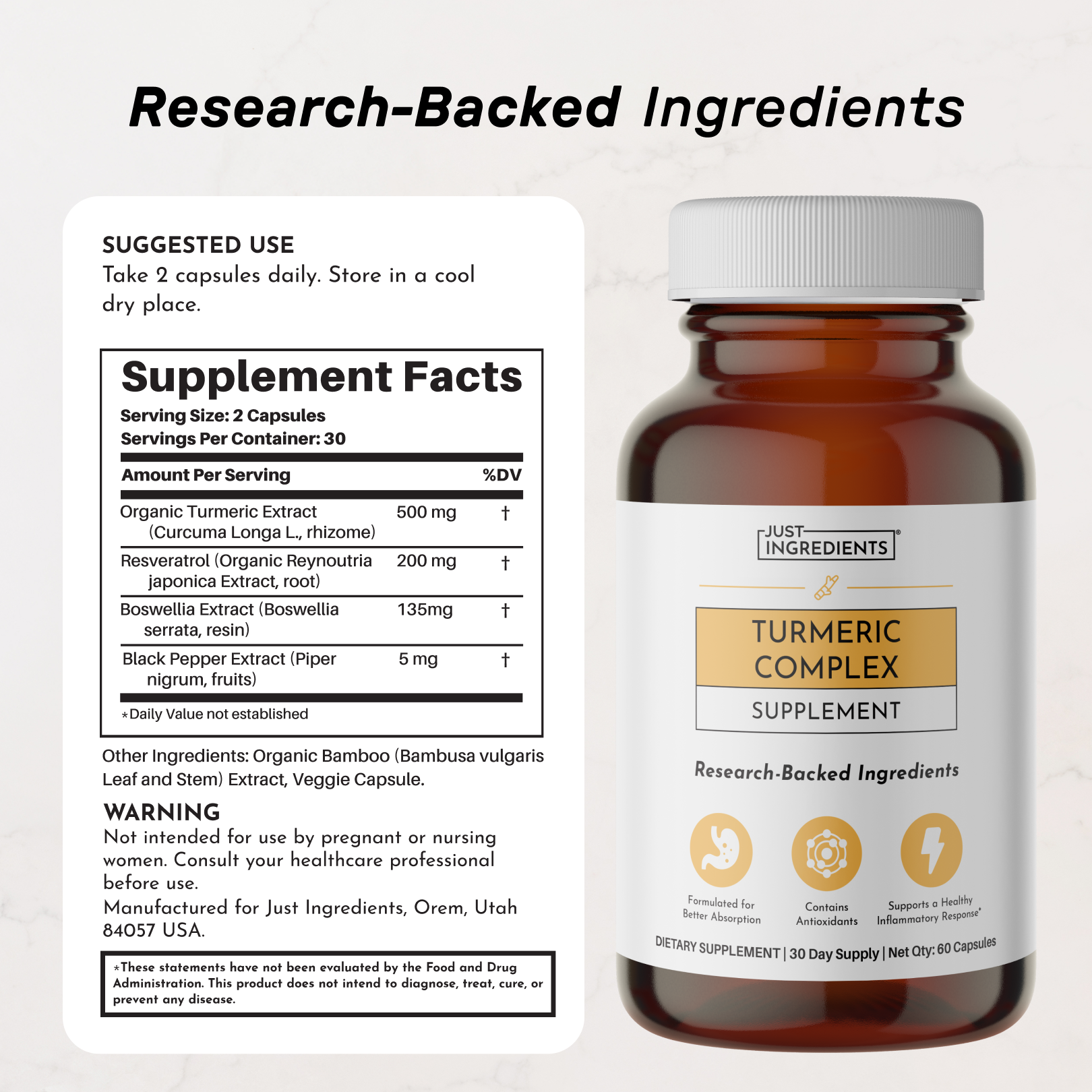 Turmeric Complex - Nutrition Panel