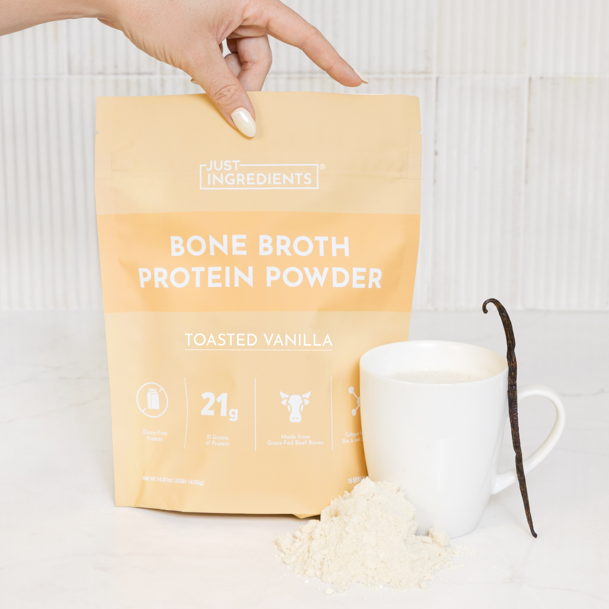 Toasted Vanilla Bone Broth Protein Powder - Cert