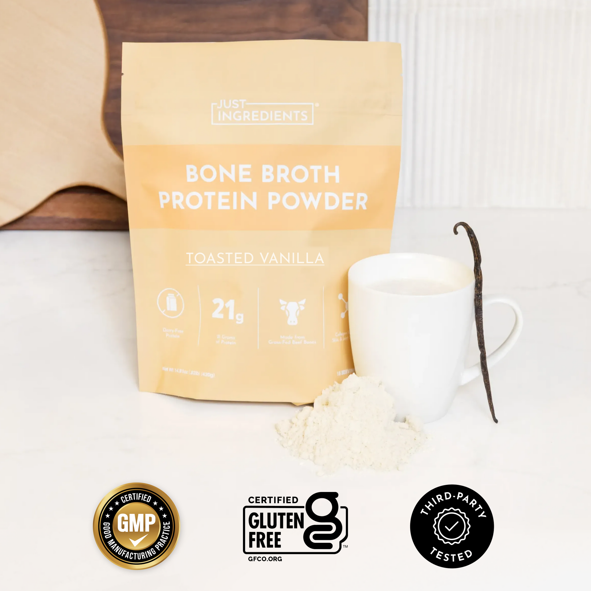 Toasted Vanilla Bone Broth Protein Powder - Certification