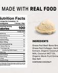 Toasted Vanilla Bone Broth Protein Powder - Nutrition Panel