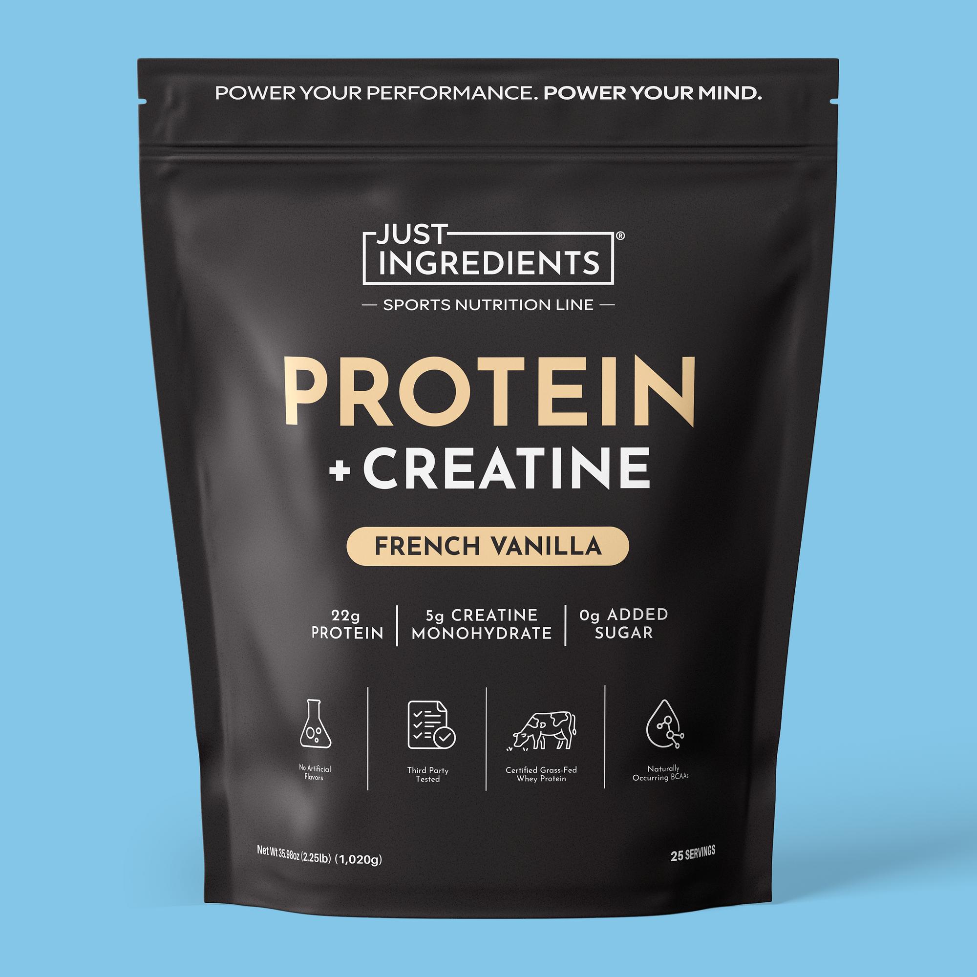 French Vanilla Protein + Creatine - Product Mockup