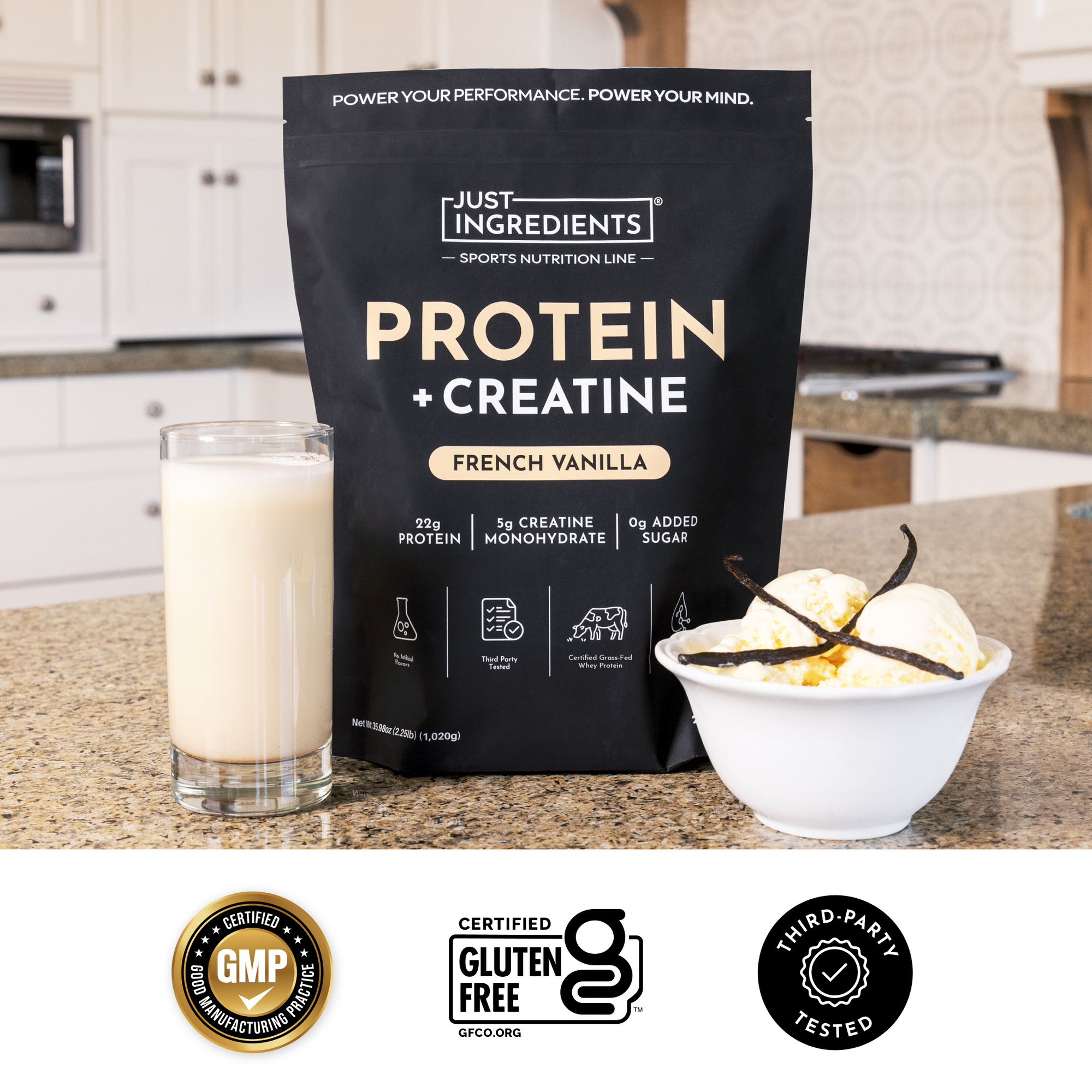 French Vanilla Protein + Creatine - Certifications