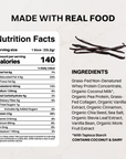 Vanilla Bean Protein Powder Stick - Nutrition Panel