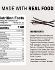 Vanilla Bean Protein Powder - Nutrition Panel