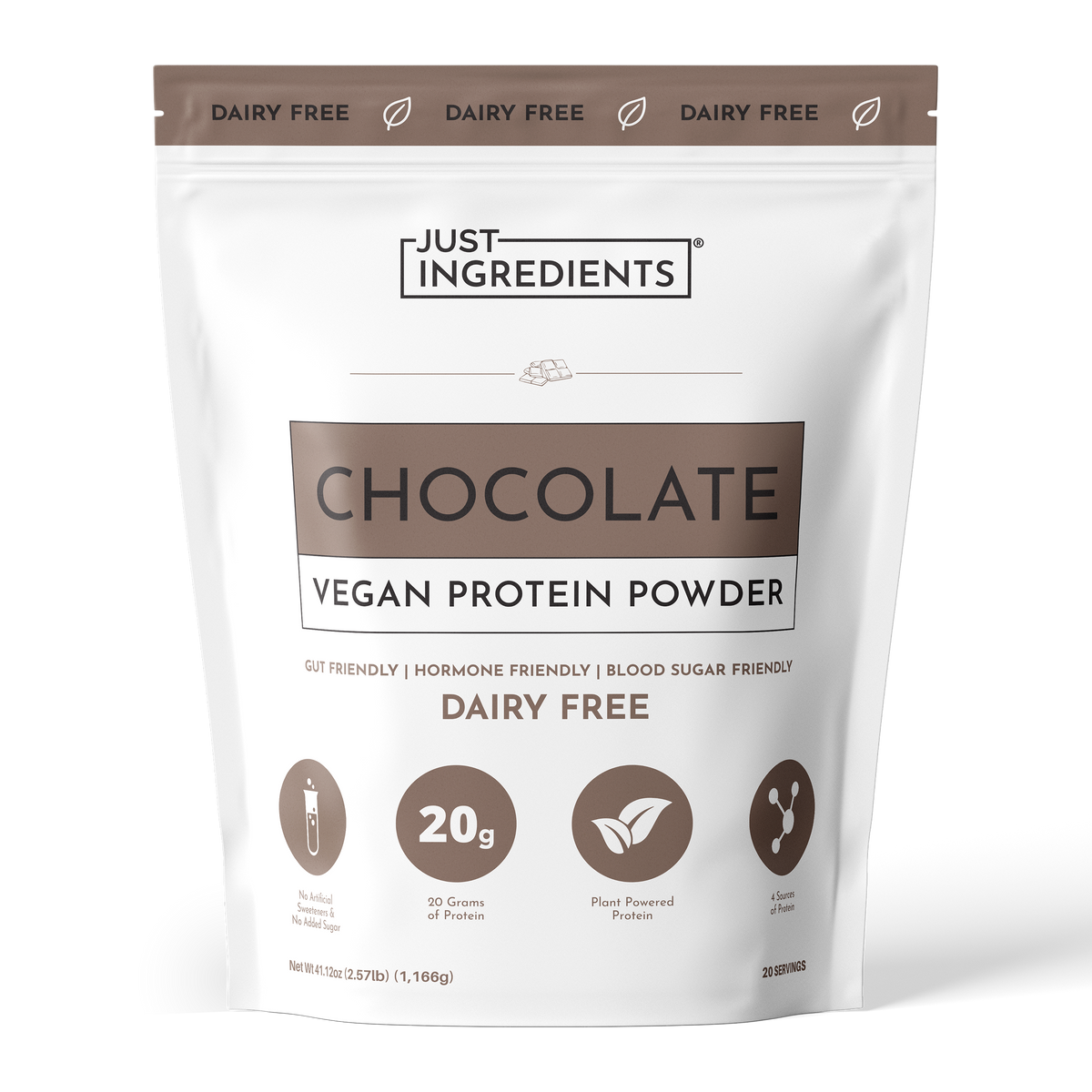 Vegan Chocolate Protein Powder - Product Mockup