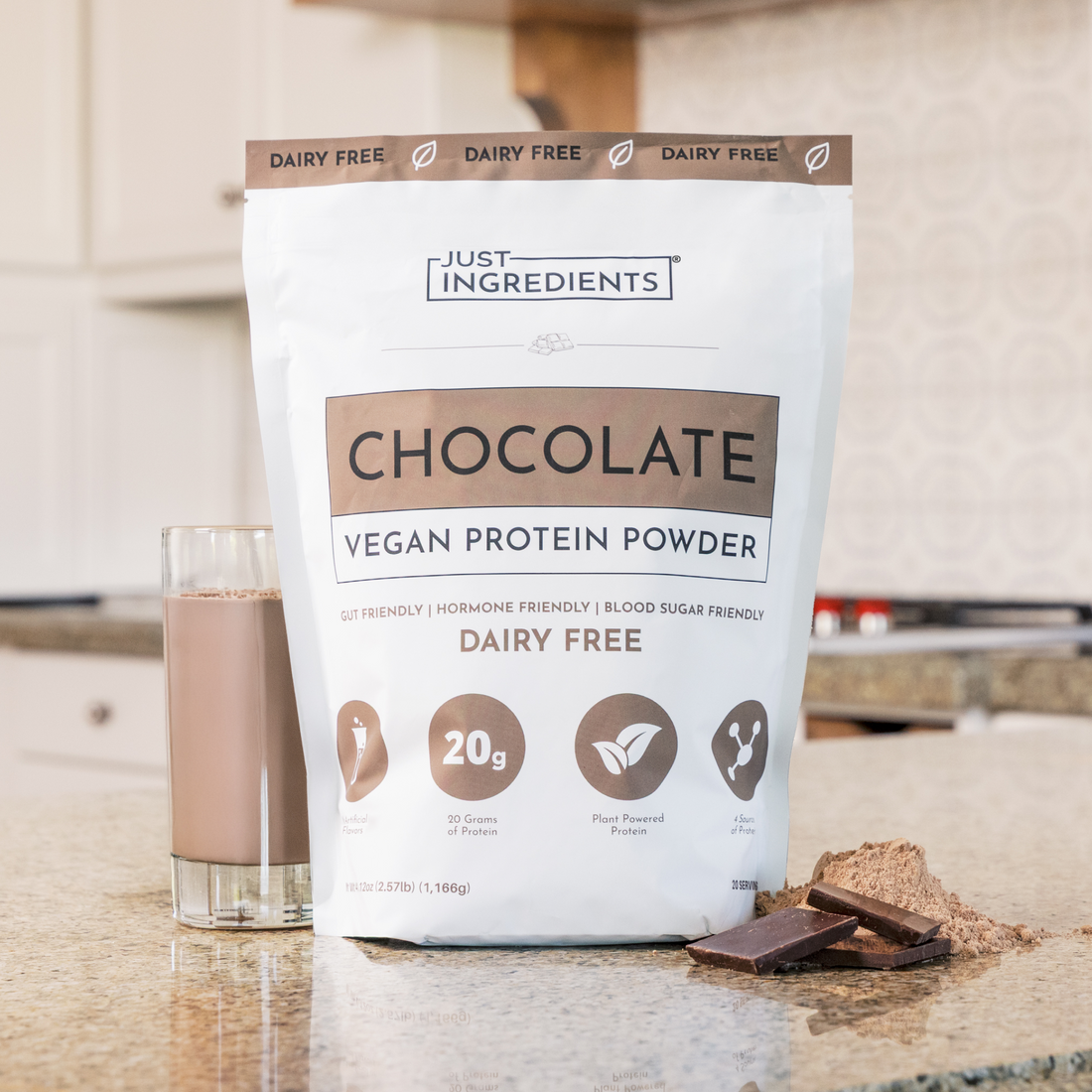 Vegan Chocolate Protein Powder - Lifestyle