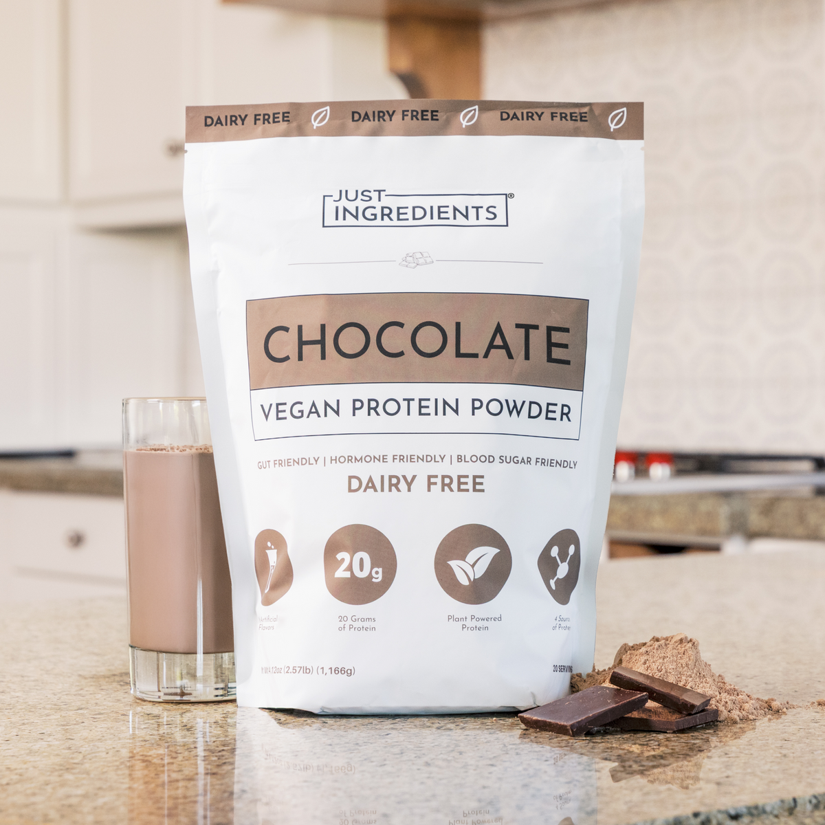 Vegan Chocolate Protein Powder - Lifestyle