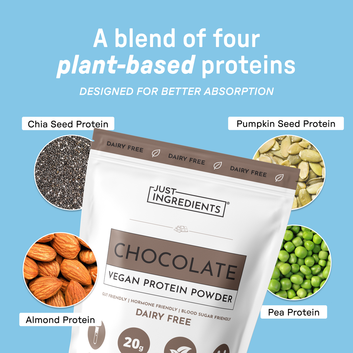 Vegan Chocolate Protein Powder - Plant Proteins