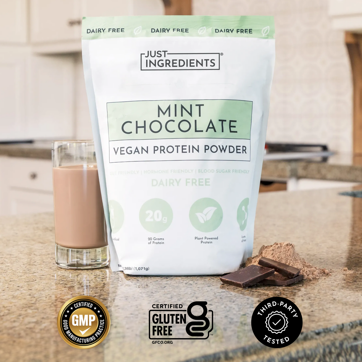 Vegan Mint Chocolate Protein Powder - Certifications
