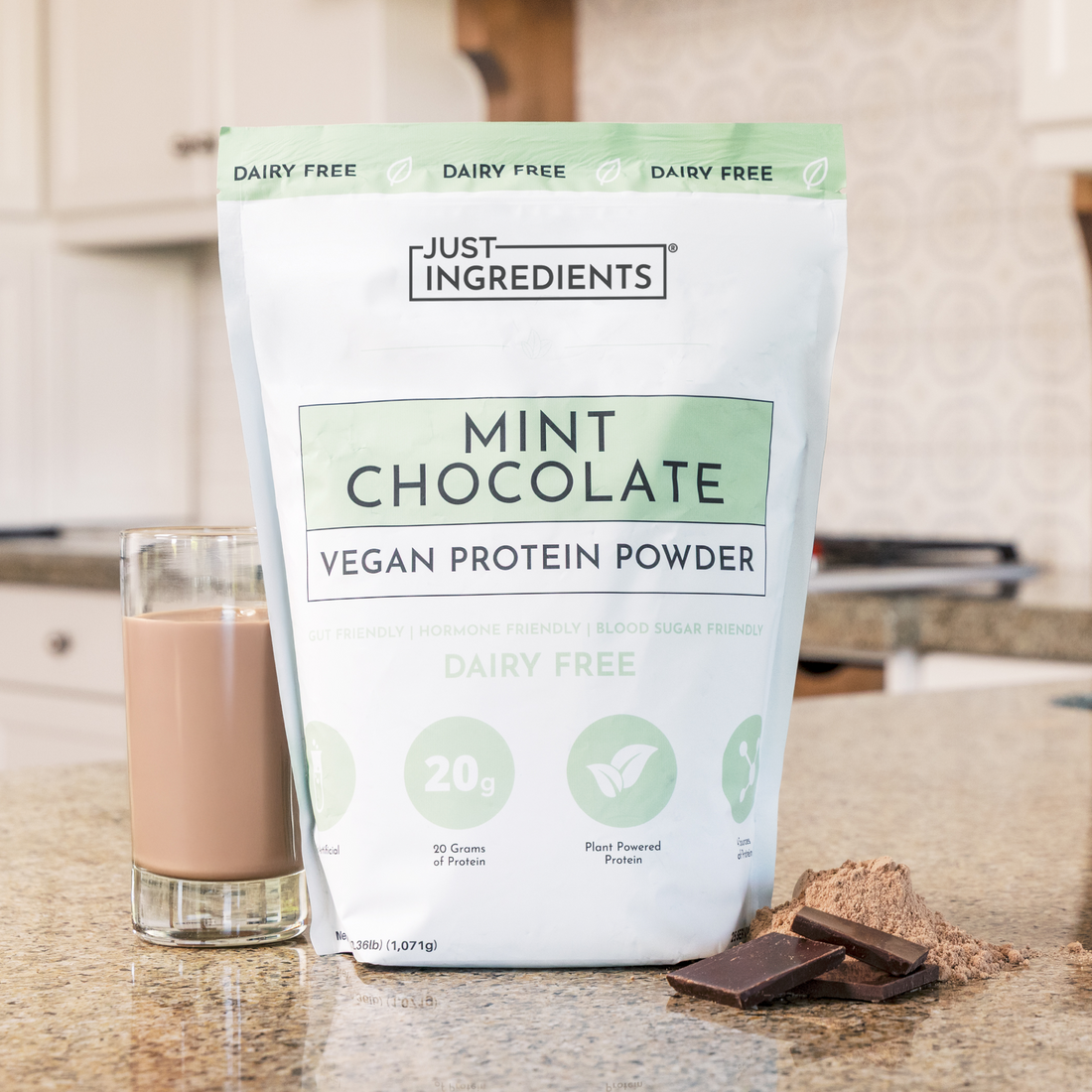 Vegan Mint Chocolate Protein Powder - Lifestyle