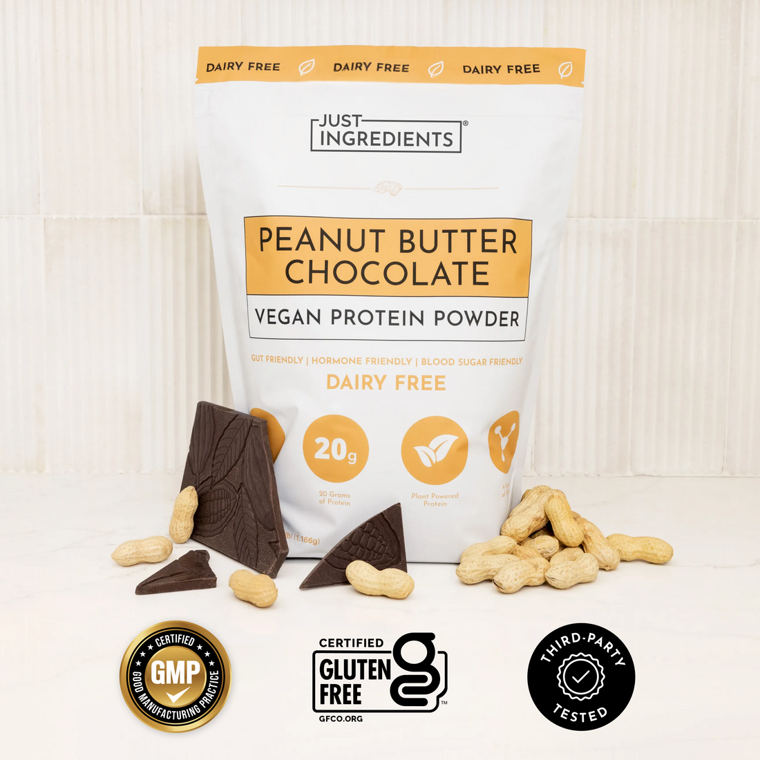 Vegan Peanut Butter Chocolate Protein Powder - Certifications