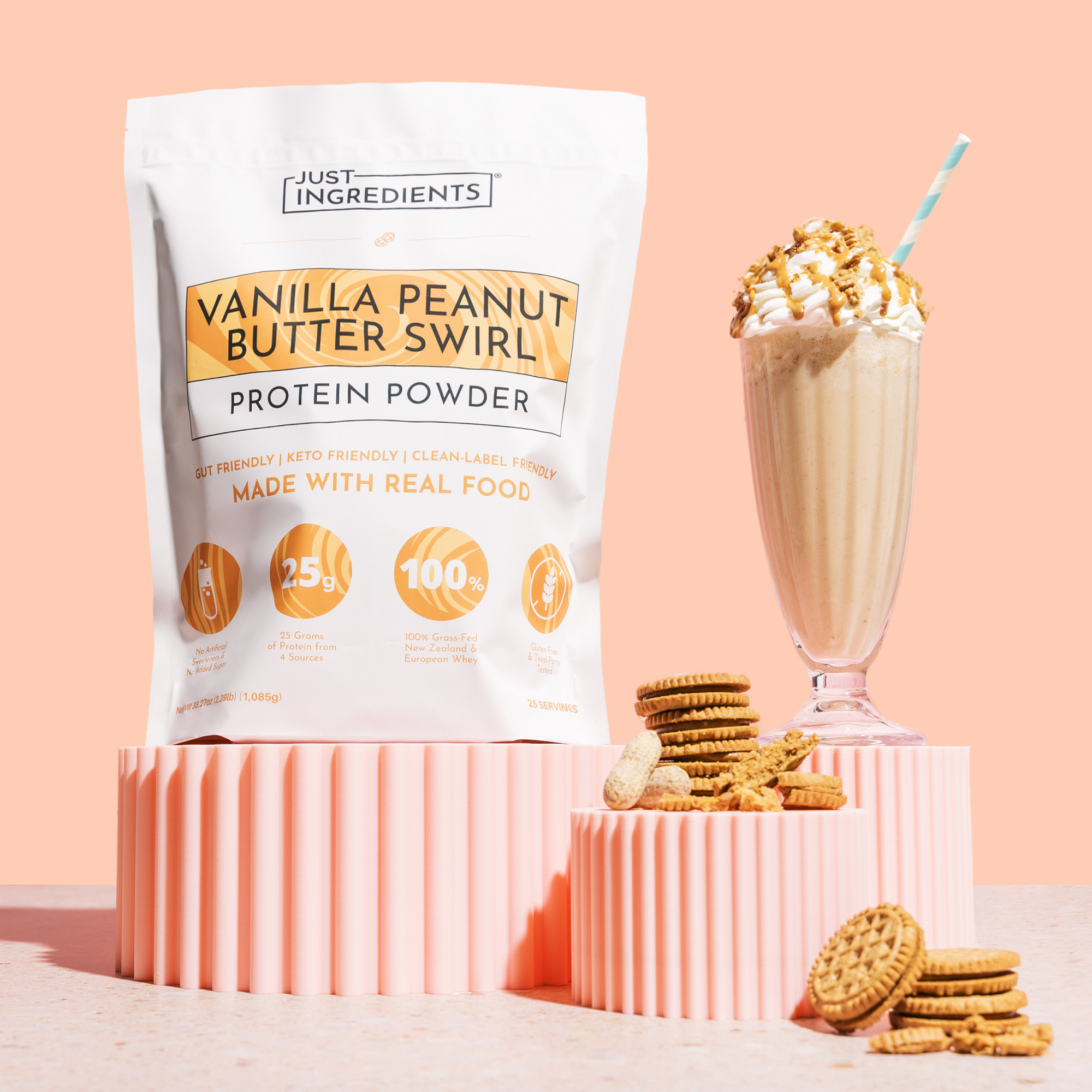 Vanilla Peanut Butter Swirl Protein Powder - Lifestyle