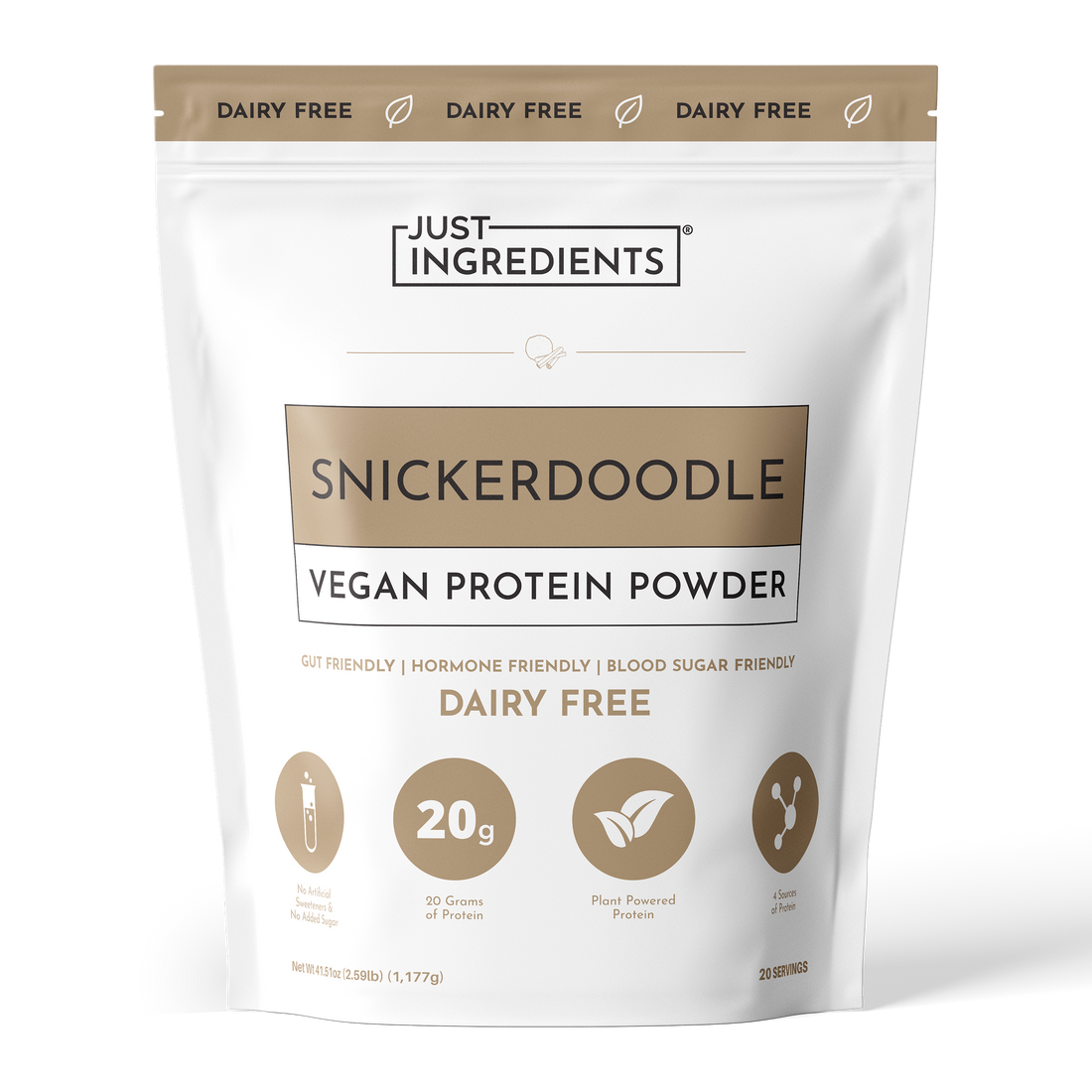 Vegan Snickerdoodle Protein Powder - Product Mockup