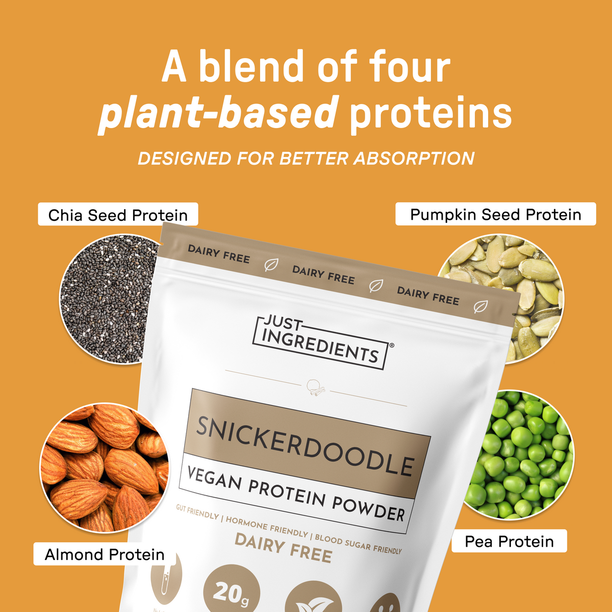Vegan Snickerdoodle Protein Powder - Plant Proteins