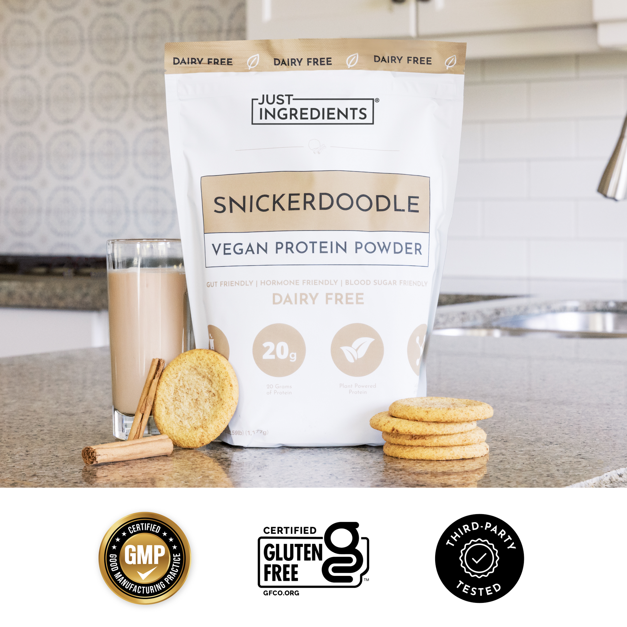 Vegan Snickerdoodle Protein Powder - Certifications