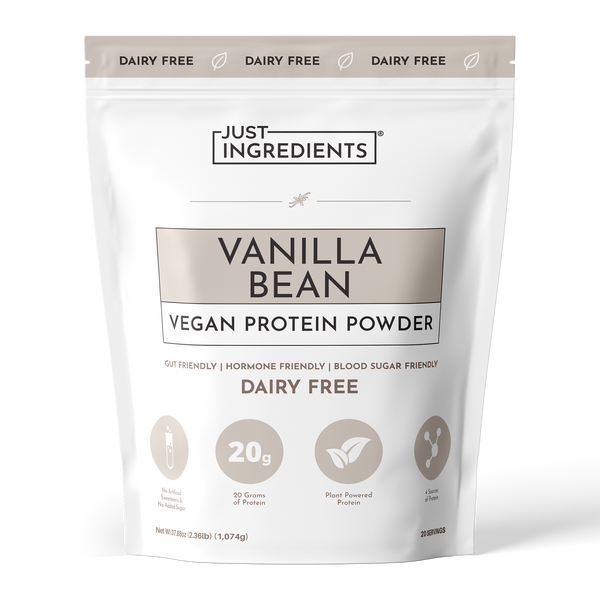 Vegan Vanilla Bean Protein Powder - Product Mockup
