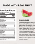 Watermelon Lime Electrolytes nutrition panel